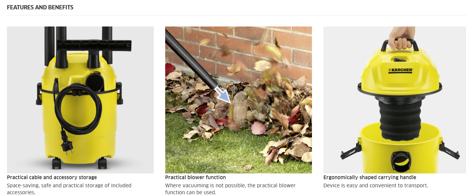 Karcher MULTIPURPOSE VACUUM CLEANER WD 1